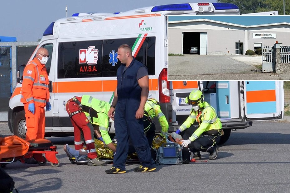 I soccorsi nell'azienda d Manerbio