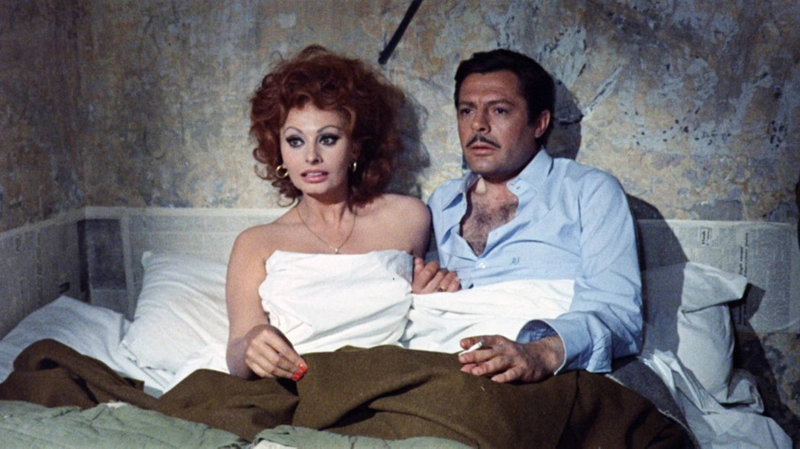Sophia Loren e Marcello Mastroianni in "Matrimonio all'italiana", 1964