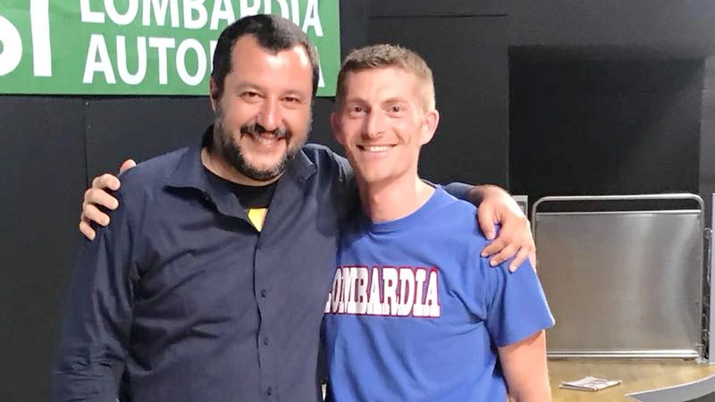 Flavio Nogara con Matteo Salvini