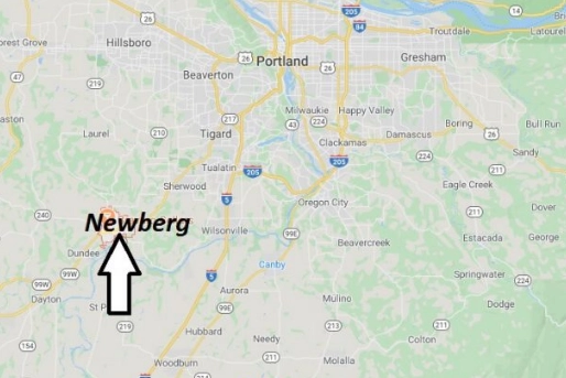 Dove si trova la cittadina di Newberg