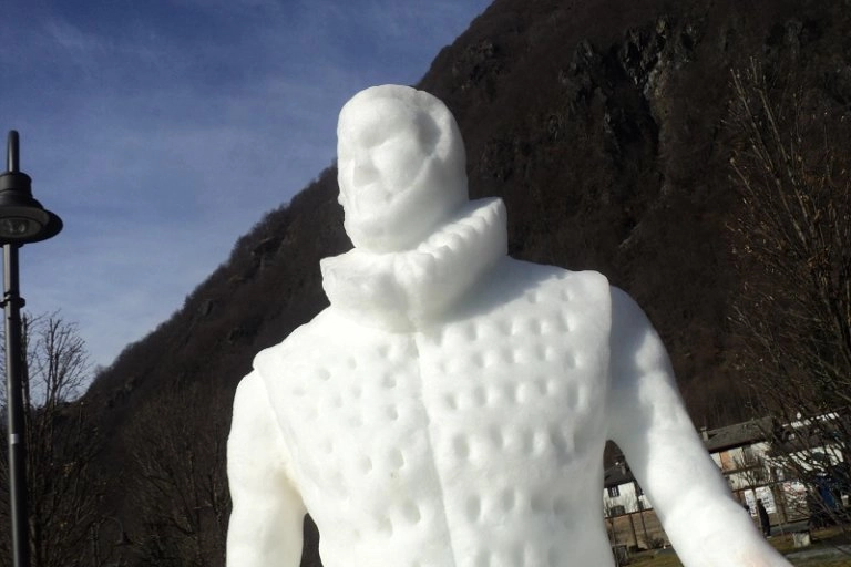 Una scultura di ghiaccio 