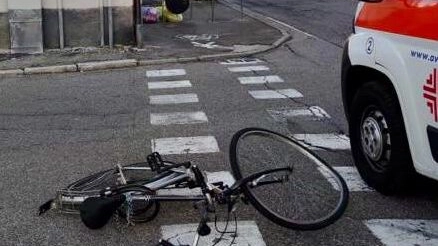 La bicicletta sul luogo dell’incidente