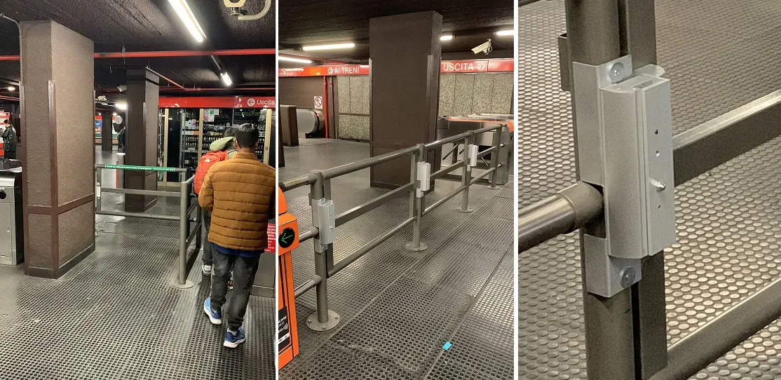 Metro, linea M1 Milano: blocchi antifurbetti alle uscite di sicurezza. Ecco dove e perché