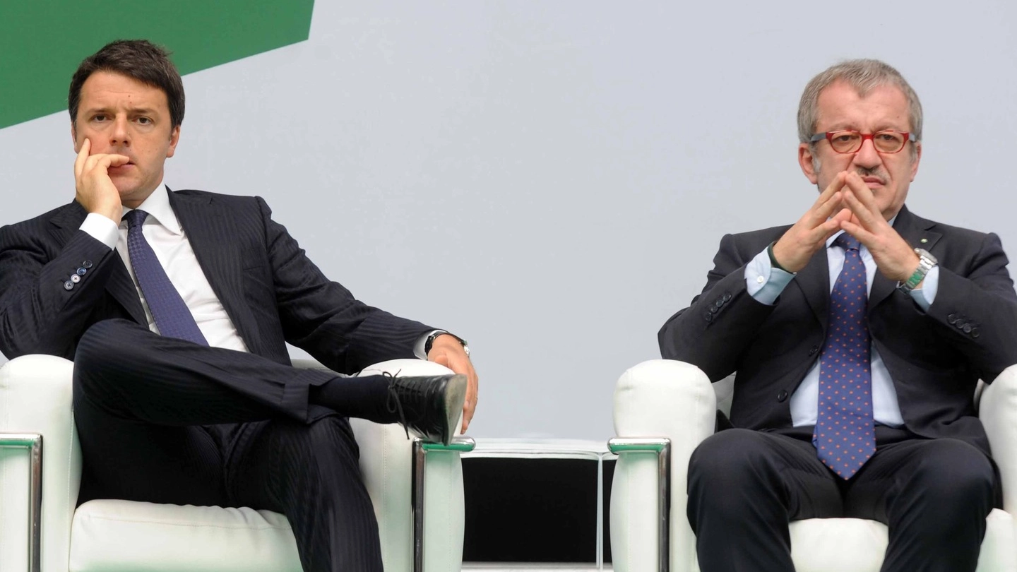 Roberto Maroni con il premier Matteo Renzi