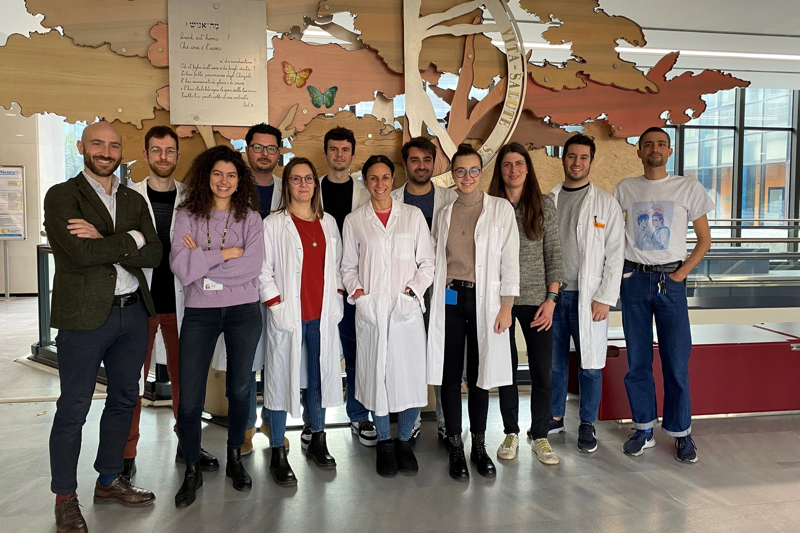 Il gruppo di ricercatori guidato da Renato Ostuni (omaggio)