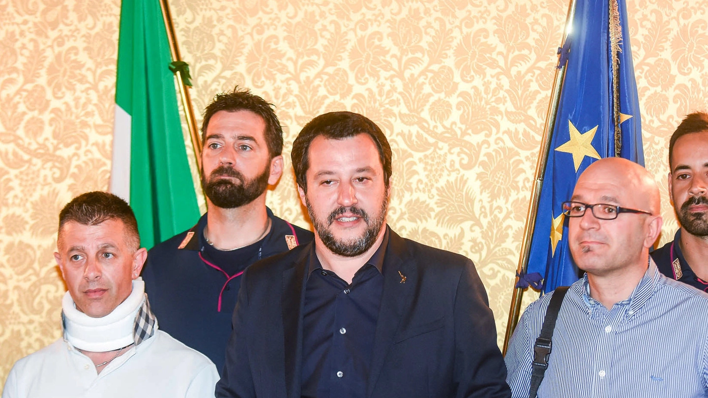 Massimo Bornino, il ministro degli Interni Matteo Salvini e Pietro Lombardo