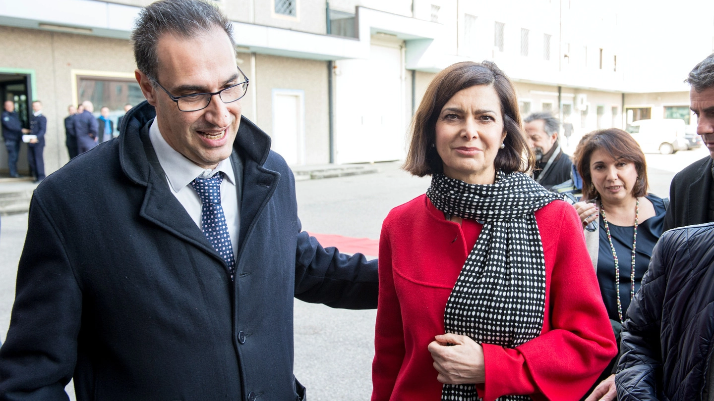Il direttore Massimo Parisi con la presidente della Camera Laura Boldrini