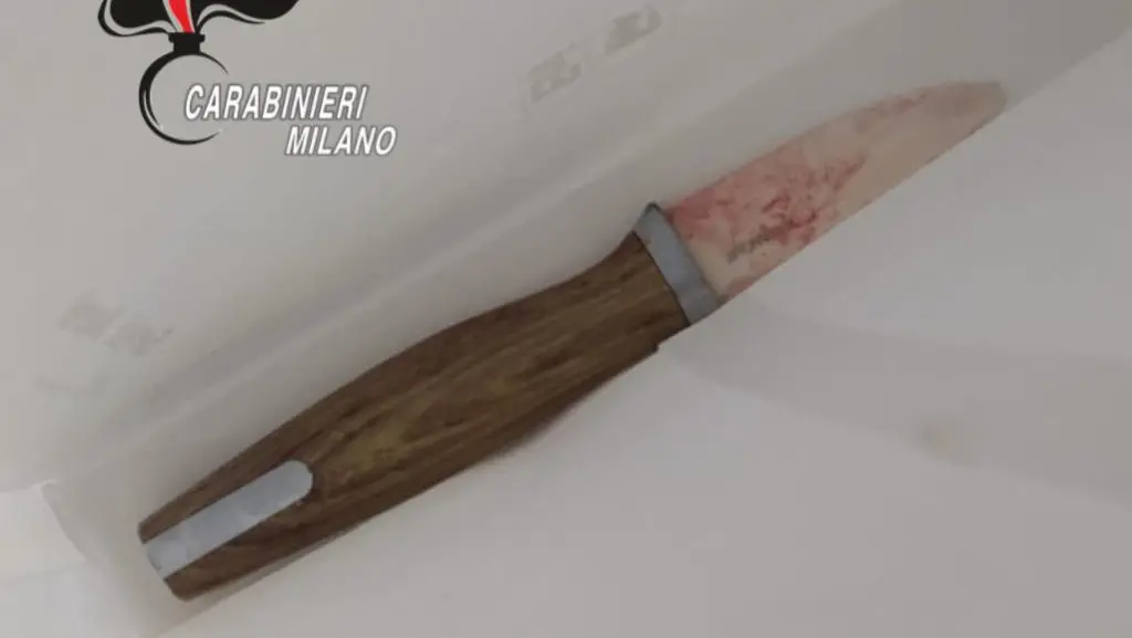 Il coltello sequestrato al 42enne Il coltello sequestrato al 42enne