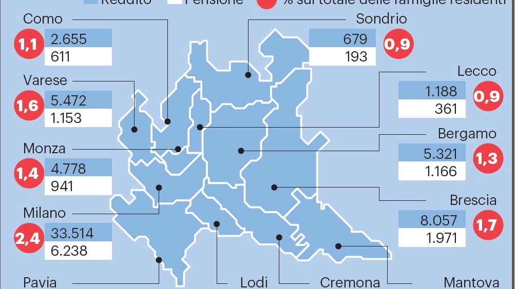 La mappa dell'emergenza povertà in Lombardia