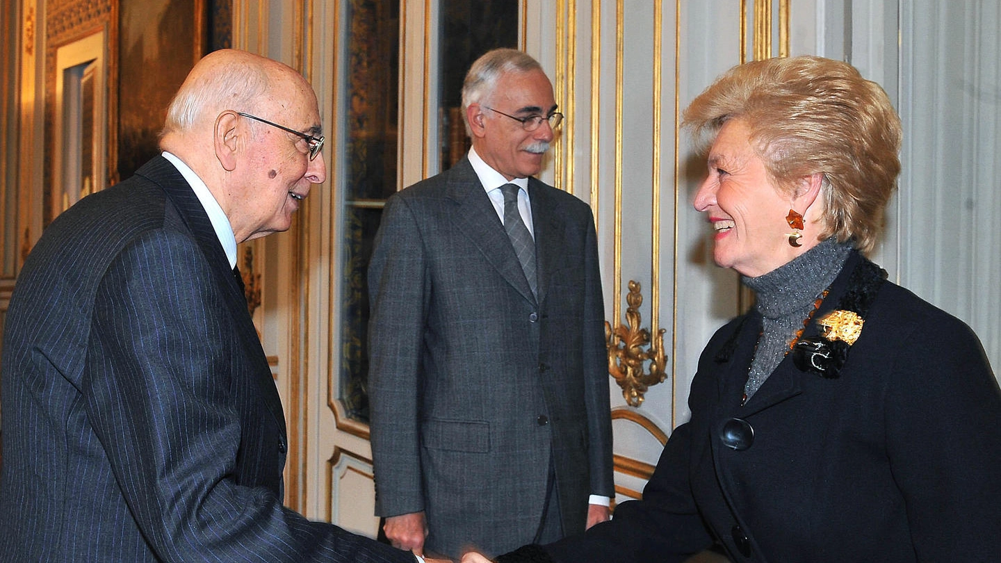 Ombretta Fumagalli Carulli con l'ex presidente della Repubblica Giorgio Napolitano