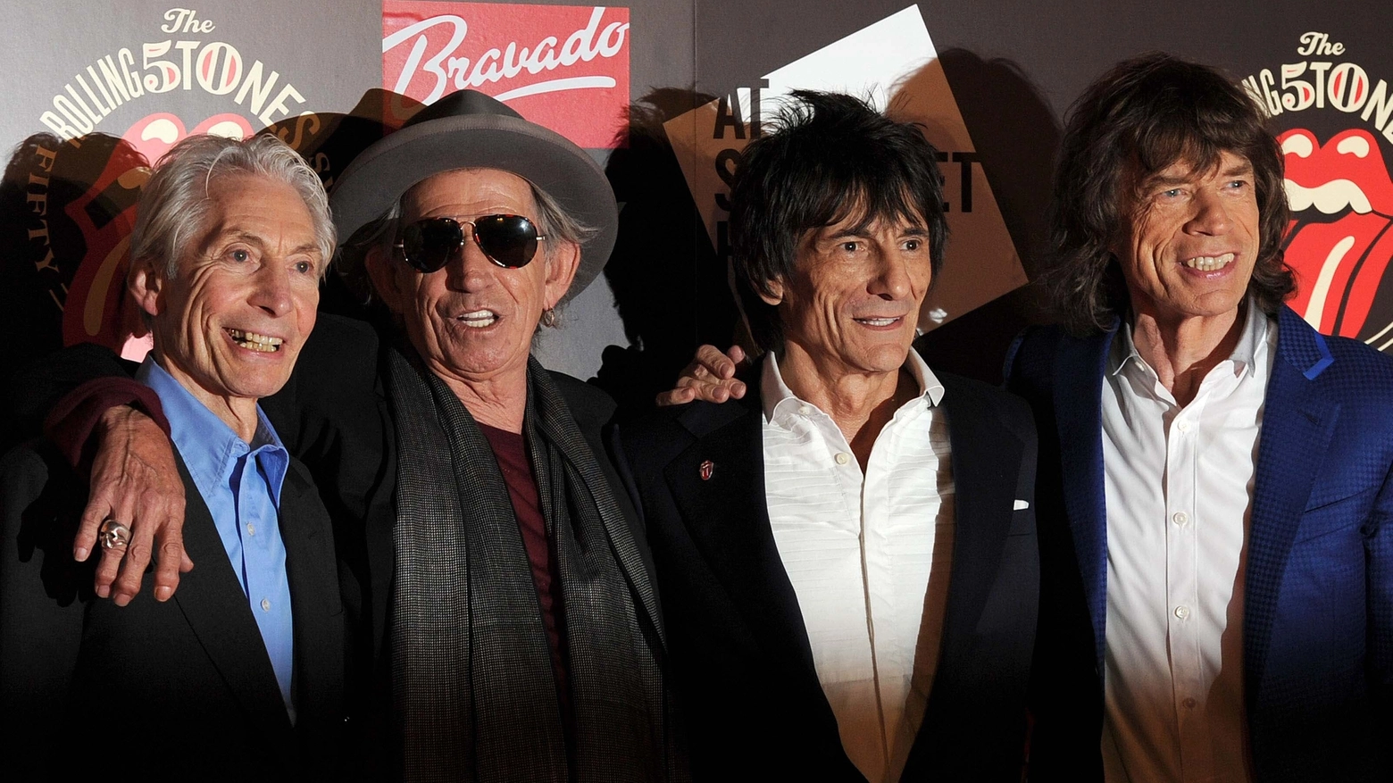 i Rolling Stones con il compianto Charlie Watts
