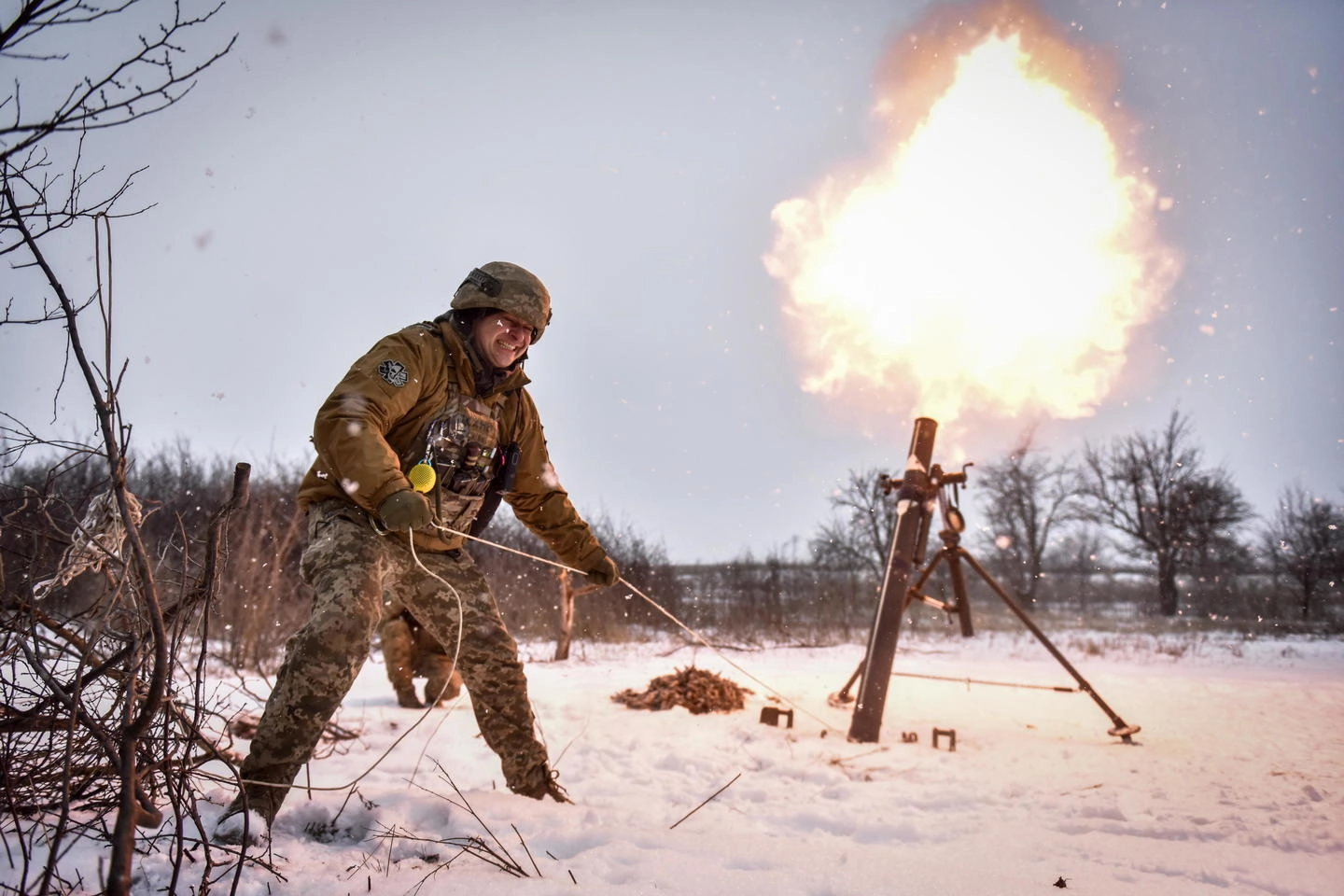 Un militare ucraino della 24esima brigata meccanizzata Re Danylo