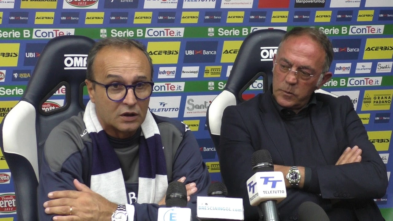 Il tecnico Pasquale Marino sta plasmando il Brescia che lunedì renderà visita al Cesena