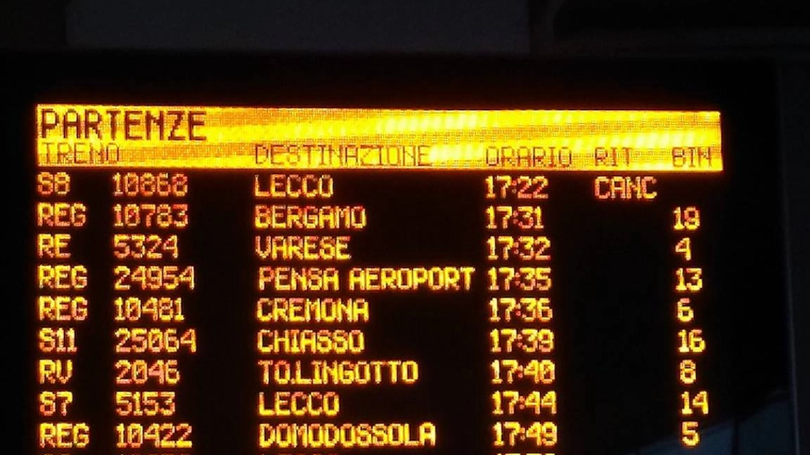 Il treno per Lecco è stato cancellato