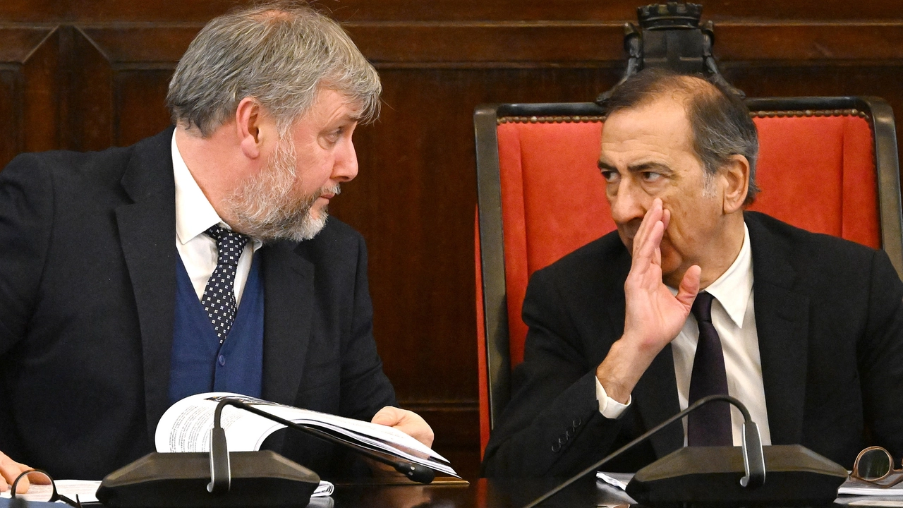 Il sindaco di Milano Giuseppe e l' 'architetto Giulio Fenyves dello studio Arco Associati