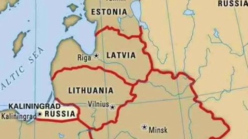 L'enclave russa di Kaliningrad tra Lituania, Polonia e mar Baltico