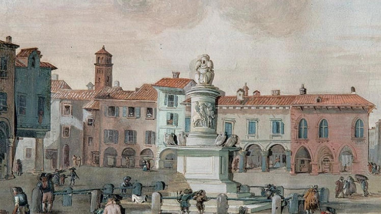Il quadro di Giovanni Migliara che ricorda la battaglia del ponte di Lodi del 1796