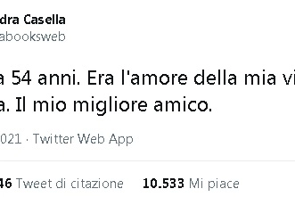 Il tweet di Alessandra Casella