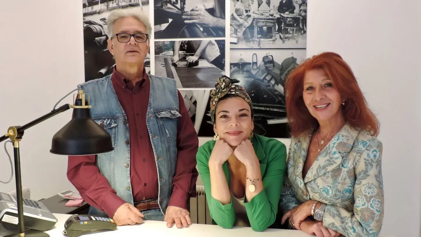 La famiglia Figus: il fondatore Giorgio, la figlia Eleonora e la mamma Gilda