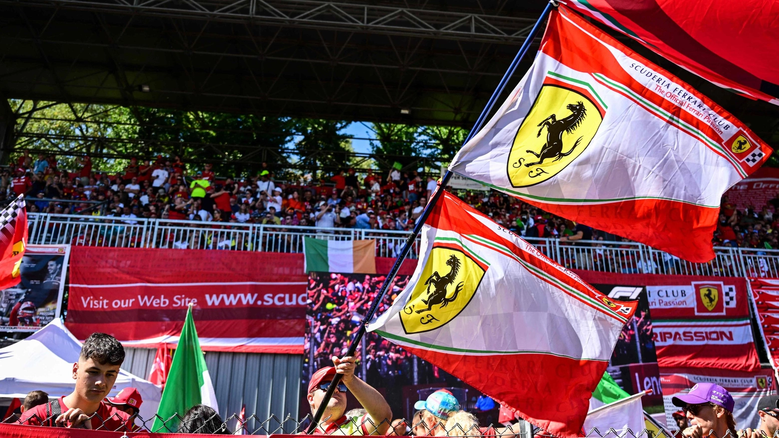 Le tribune durante l'ultimo Gran premio di Formula uno a Monza