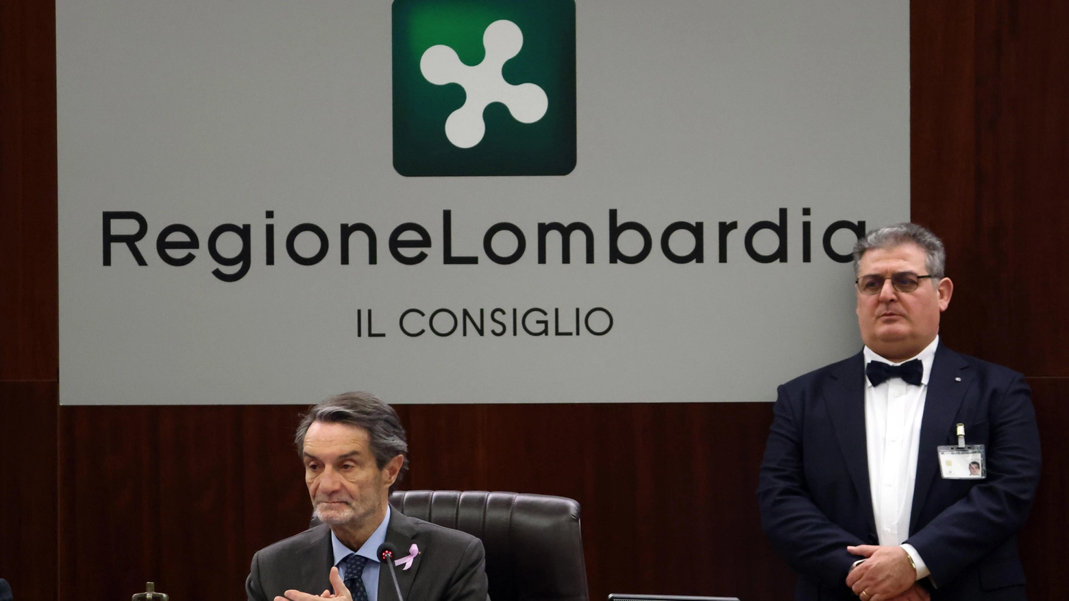 Attilio Fontana alla prima seduta del Consiglio regionale