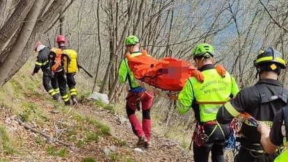 L'escursionista è stato riportato a valle dagli uomini del Soccorso alpino L'escursionista è stato riportato a valle dagli uomini del Soccorso alpino