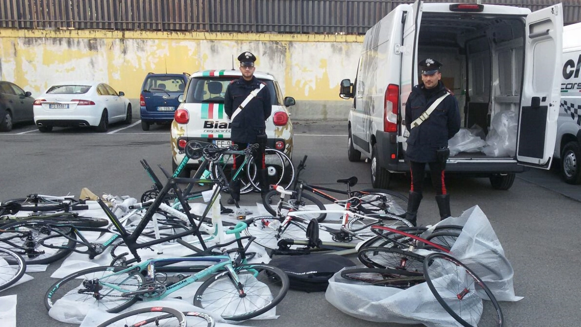 Le biciclette rubate, ma recuperate dai carabinioeri