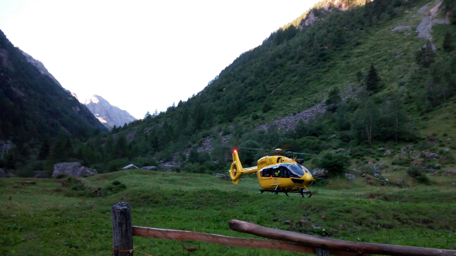 Un'immagine dell'intervento in Val d'Ambria