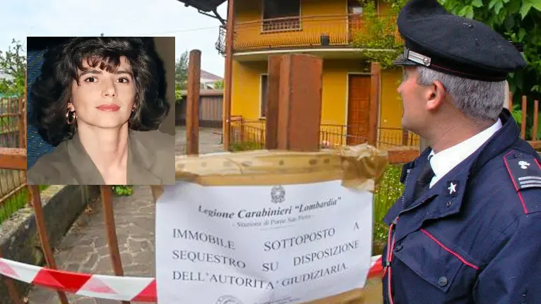 La casa di Mapello dove Stefania Rota (nel riquadro) è stata trovata morta