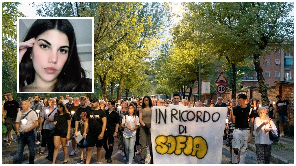 Il raduno degli studenti e nel riquadro Sofia Castelli