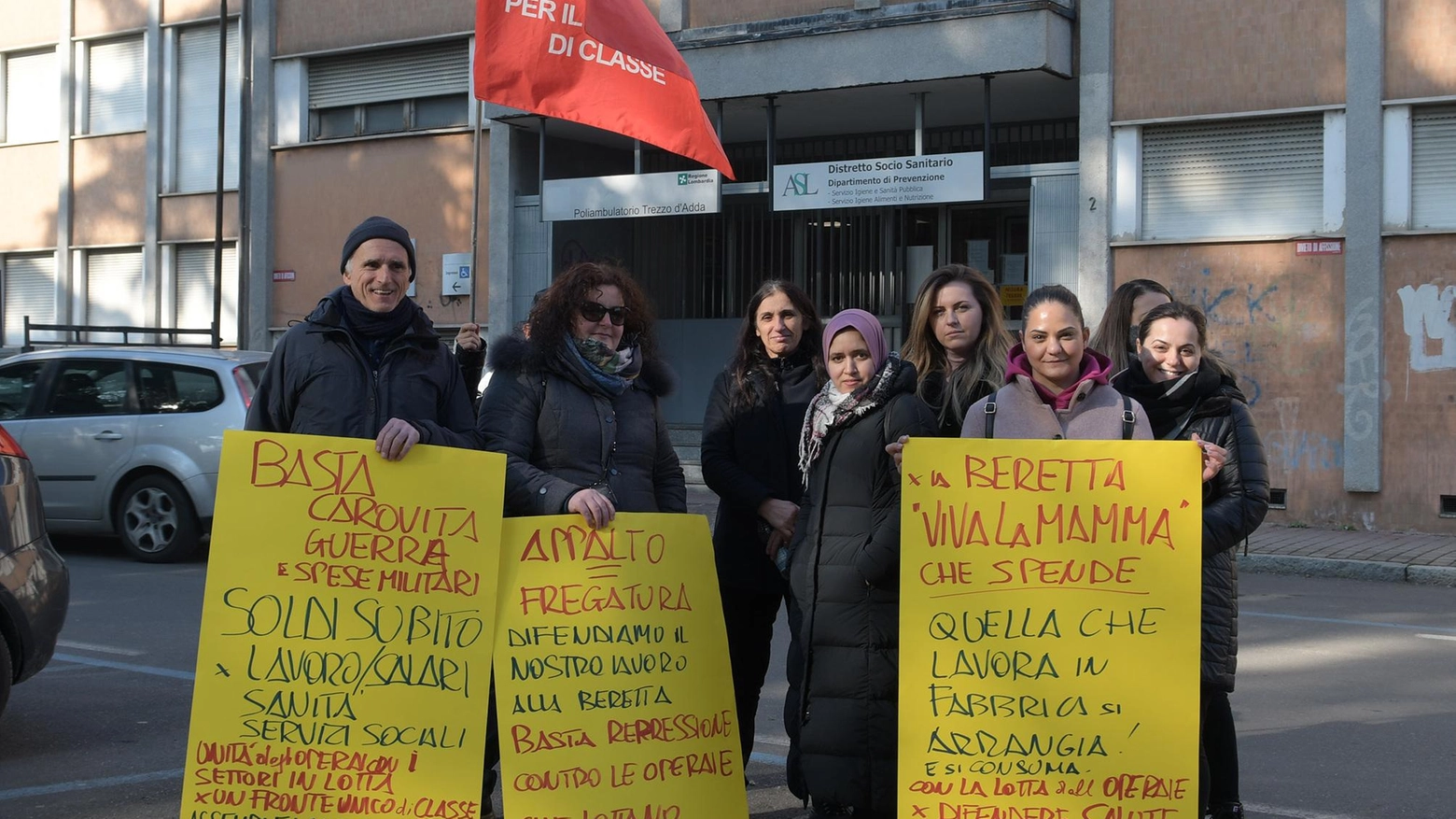 Salumificio Beretta: sciopero e manifestazione sotto egida Slai Cobas davanti all’Ats