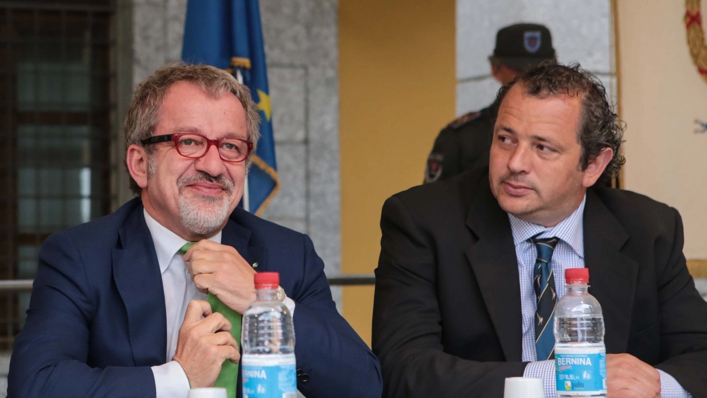 Roberto Maroni e Christian Borromini presidente Cm Morbegno (National Press) 