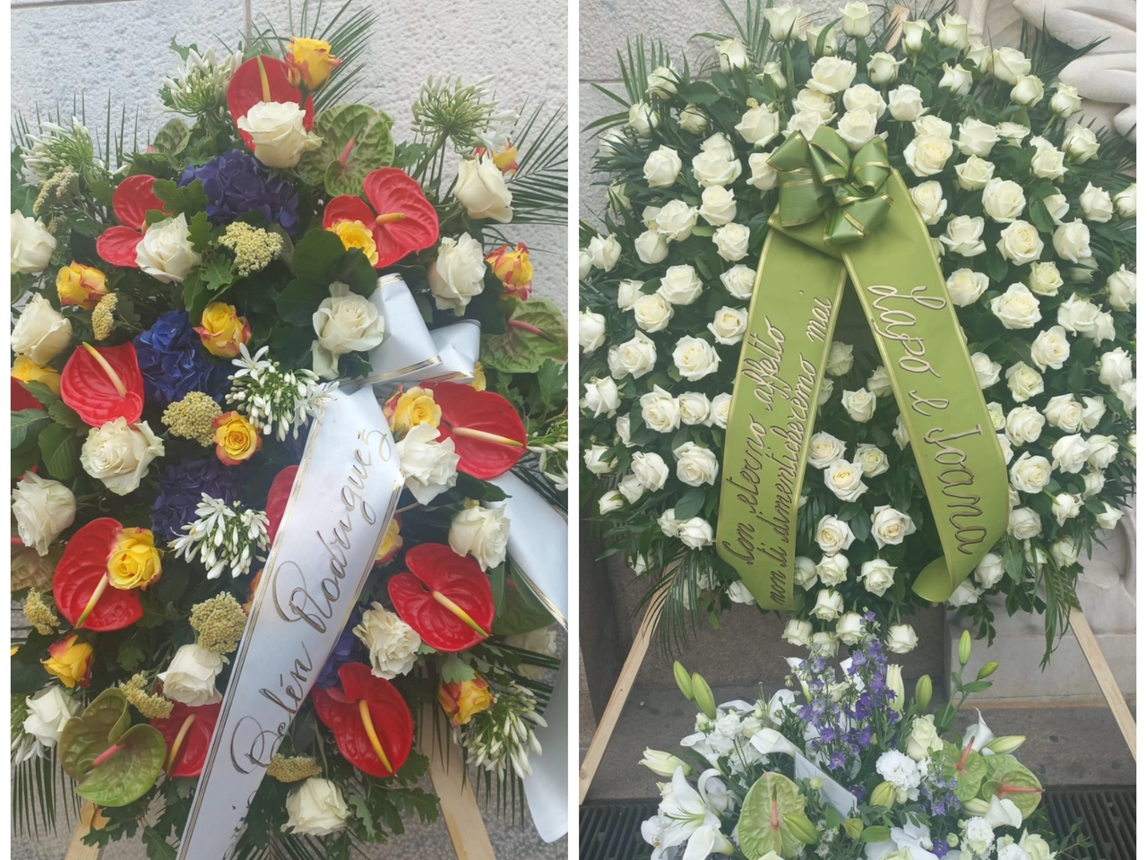 Le corone di fiori di Belen Rodriguez e Lapo Elkann