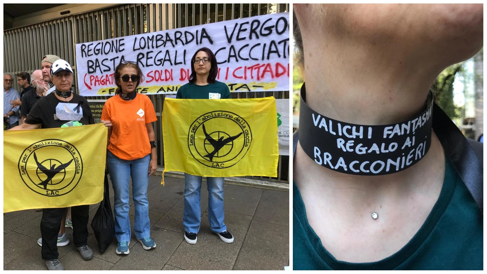 Il presidio di protesta delle associazioni ambientaliste davanti alla sede della Regione Il presidio di protesta delle associazioni ambientaliste davanti alla sede della Regione