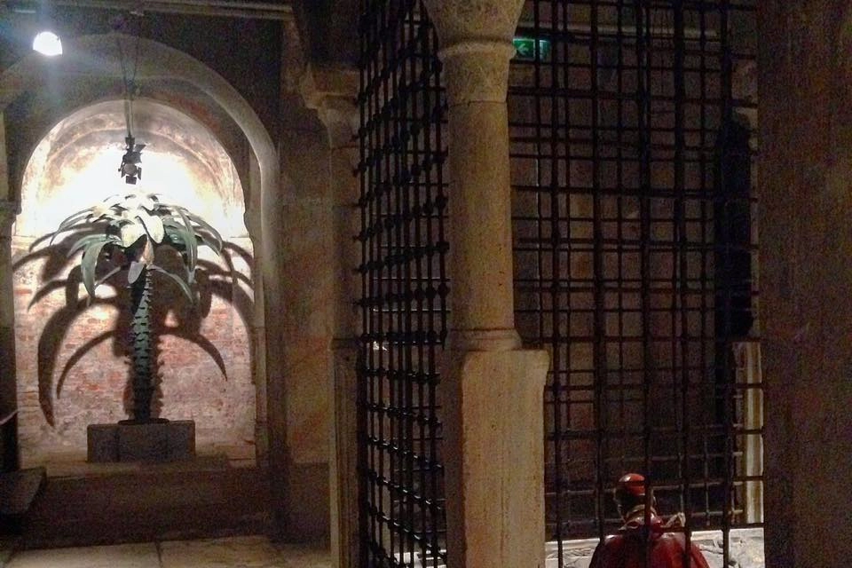 Palma nella cripta di San Sepolcro (Foto Facebook)
