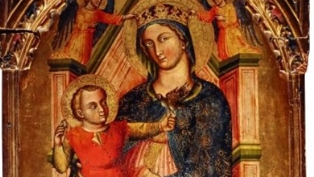 "Madonna con il bambino fine del XIV secolo" presente al museo Bagatti Valsecchi