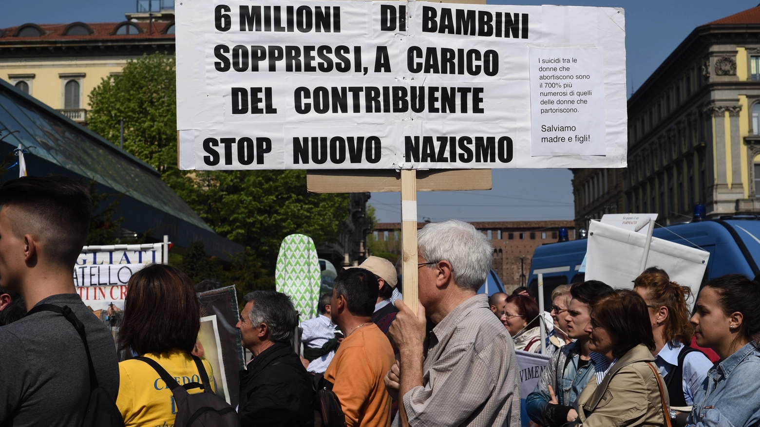 Corteo contro l'aborto a Milano