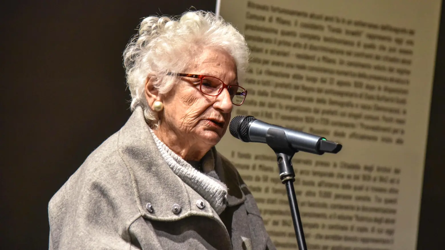 La senatrice a vita Liliana Segre al Memoriale della Shoah