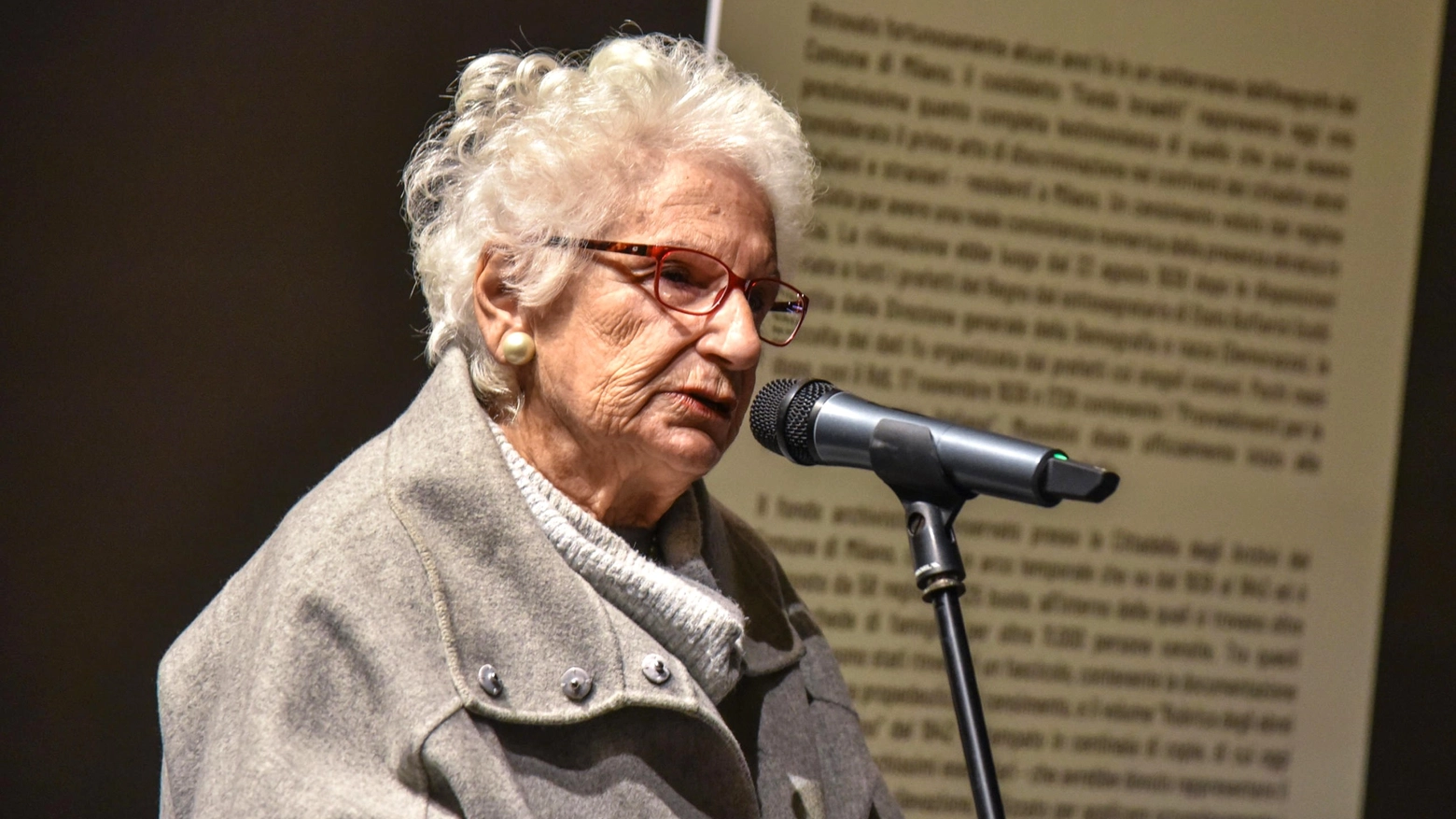 La senatrice a vita Liliana Segre al Memoriale della Shoah