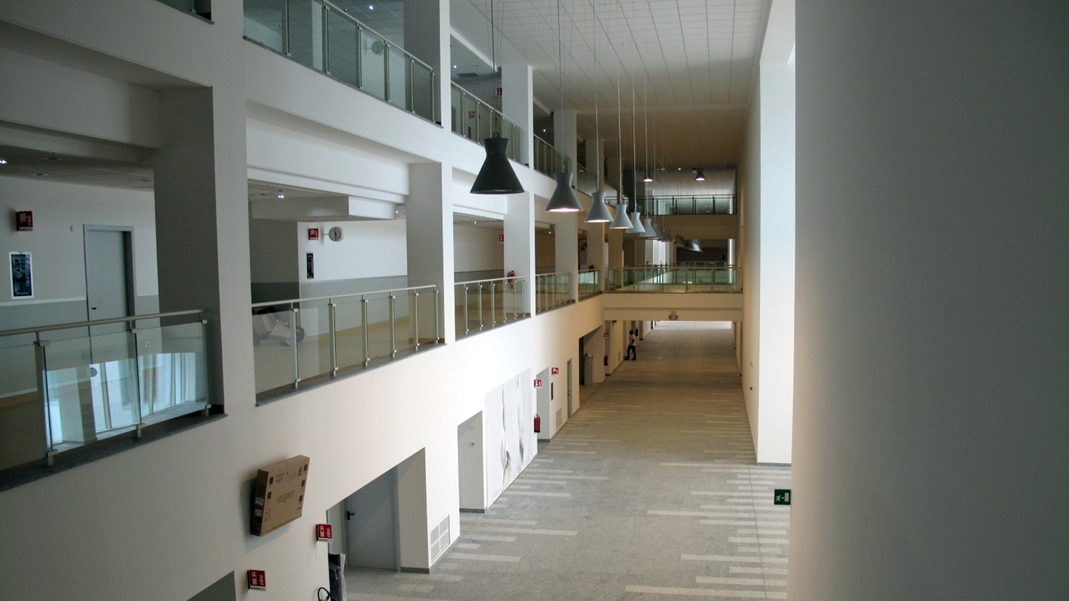 il corridoio centrale del nuovo ospedale (StudioNord)