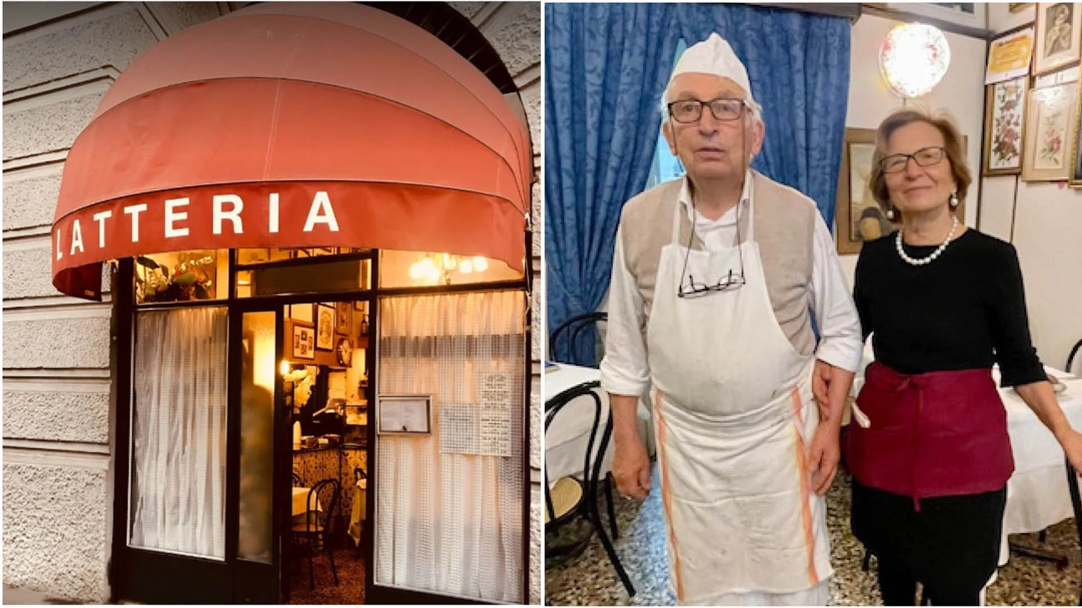 Arturo e Maria Maggi, i gestori del ristorante "La Latteria" in zona Brera