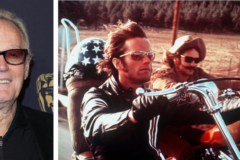 Peter Fonda e un frame del film Easy Rider