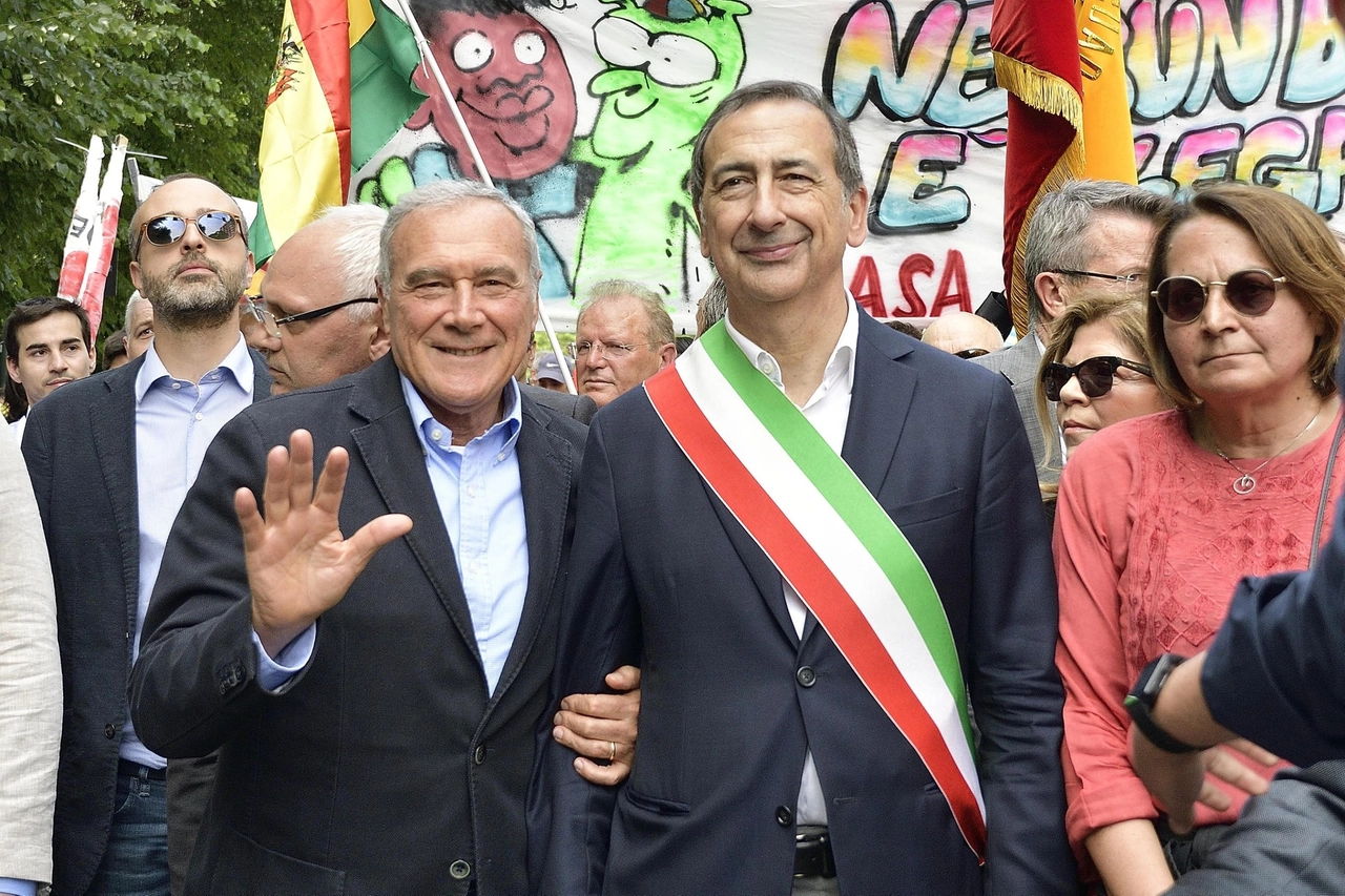 Piero Grasso, Giuseppe Sala e Carmela Rozza