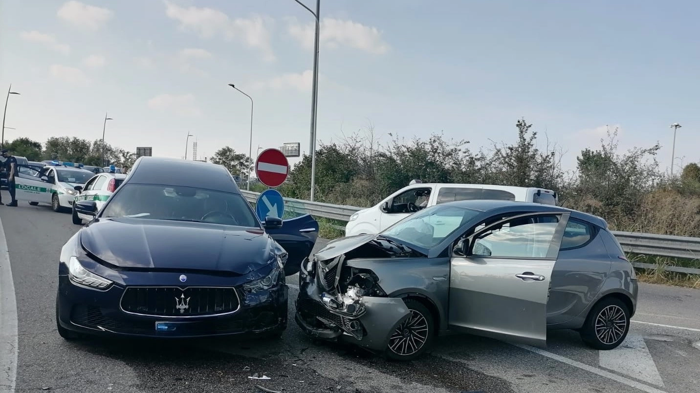 La scena dell'incidente a Rho La scena dell'incidente a Rho