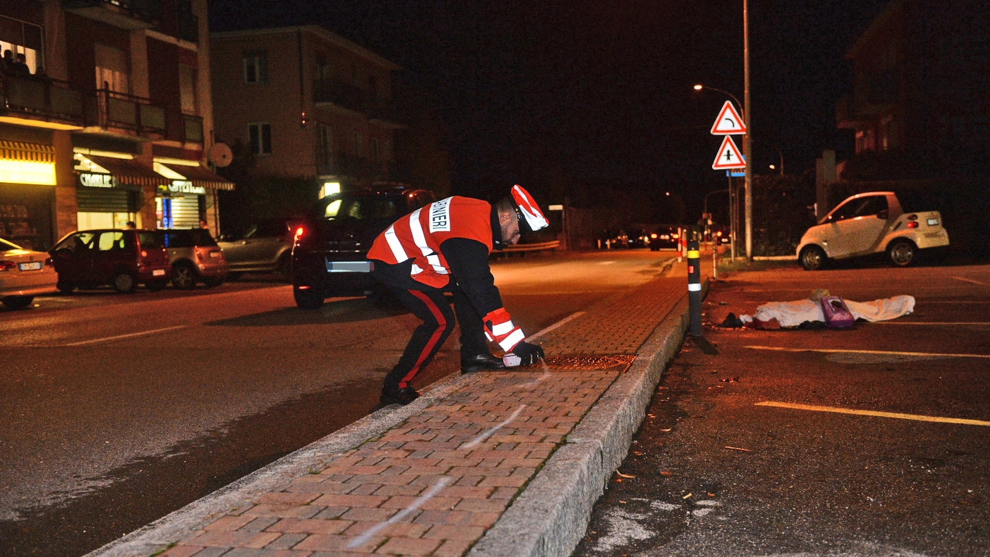 I rilievi dei carabinieri sul luogo dell’incidente 