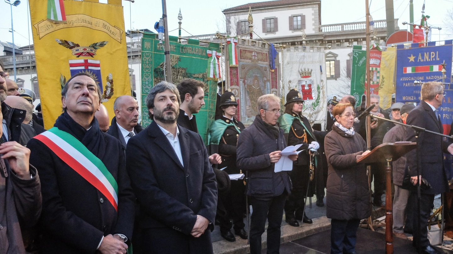Il sindaco Giuseppe Sala e il presidente della Camera Roberto Fico
