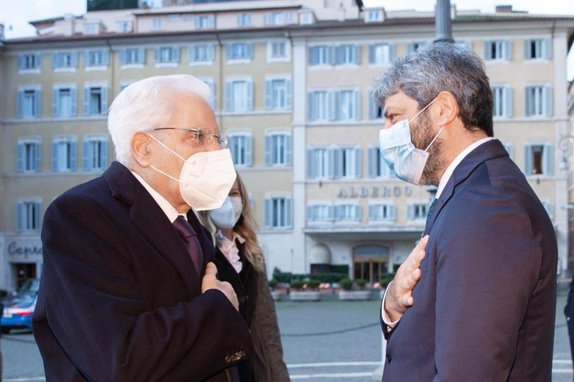 Roberto Fico e il presidente  Sergio Mattarella