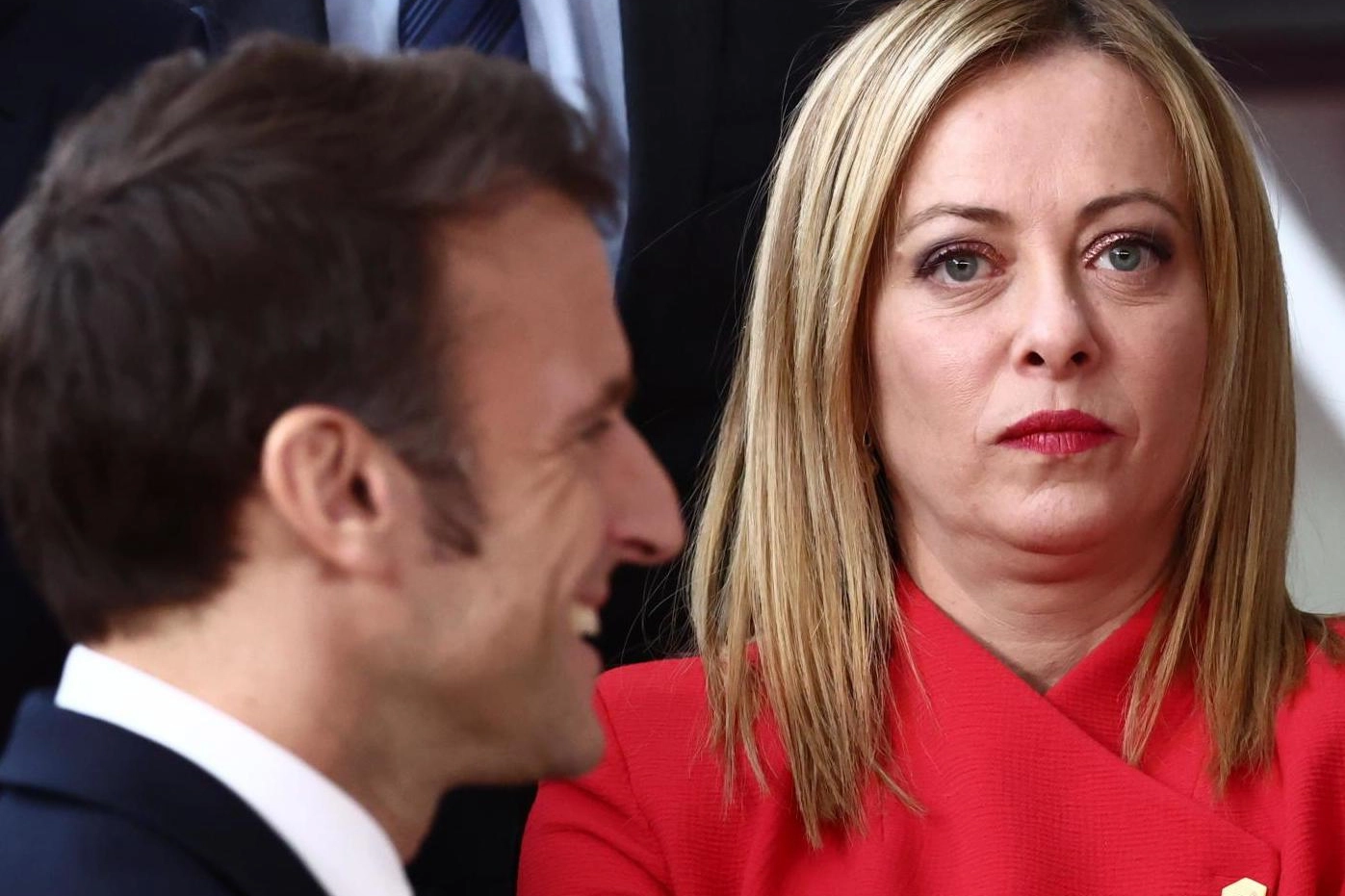 Giorgia Meloni ed Emmanuel Macron (Ansa)