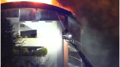 Incendio in via Luxembourg (Instagram Localteam)