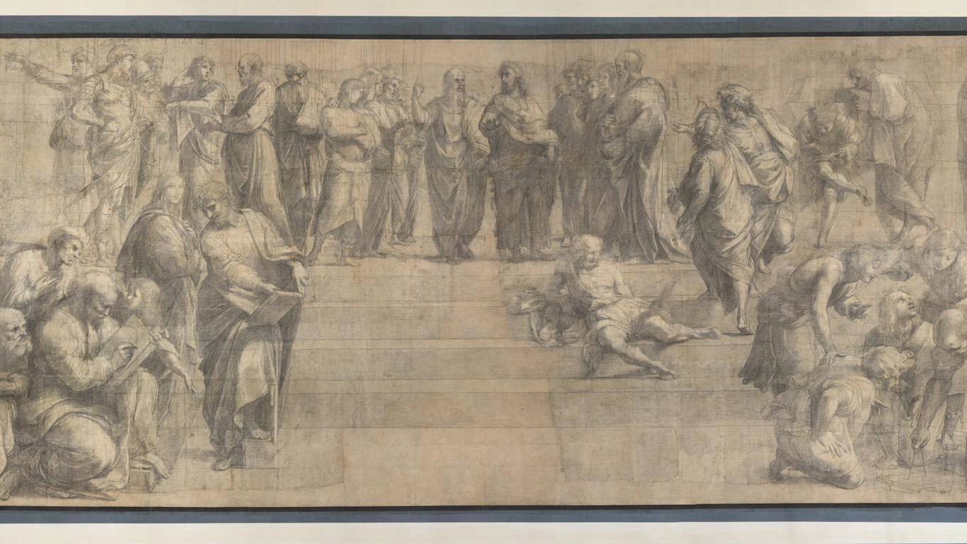 Il cartone preparatorio della Scuola di Atene conservato alla Pinacoteca Ambrosiana